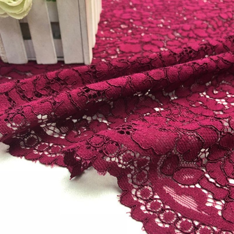 Scallop Edge Wave Lace Fabric for Women's Wear Wholesale Supplier 11